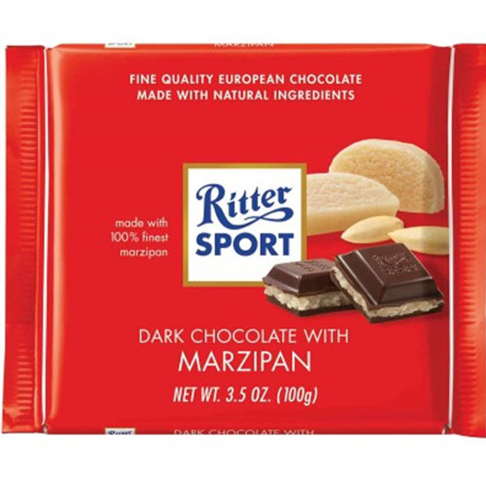 Ritter Sport Dark Choco Marzipan 12X100g